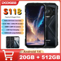 DOOGEE S118 Rugged Phone 12GB+512GB 6.48" FHD+ Display 10800mAh Battery 33W Fast Charging Helio G99 4G 50MP Smartphone Android