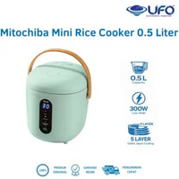 Mitochiba Mini Rice Cooker 0,5L Handle Kayu - R11 Hijau