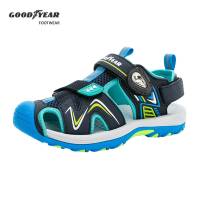 【GOODYEAR 固特異】玩趣酷夏-磁扣護趾運動涼鞋  舒適排水  藍 (GAKS48916)
