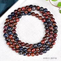 Natural Colorful Red Pietersite 3 Laps Round Beads Bracelet 6mm Yellow Red Blue Pietersite From Namibia Jewelry Women Men AAAAAA