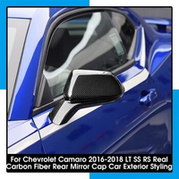 For Chevrolet Camaro 2016-2018 LT SS RS Real Carbon Fiber Rear Mirror Cap Car Exterior Styling Accessories
