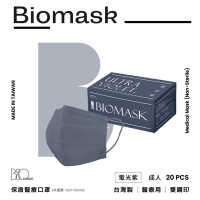 【雙鋼印】“BioMask保盾”醫療口罩莫蘭迪系列-電光紫-成人用(20片/盒)(未滅菌)