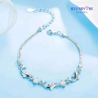 Illuminare (Original 100%) SH-BR01 Gelang Wanita Dolphin Lumba-Lumba Lab Create Diamond Perak S925 1