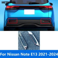 Car Accessories For Nissan Note E13 2021 2022 2023 2024 Chrome Rear Fog Light Lamp Cover Trim Foglight Bumper Foglamp Hood