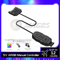5V 3Pin RGB ARGB AURA Controller Manual SATA Power Supply LED Lighting Stripe Fan Computer Case Water Cooling kit