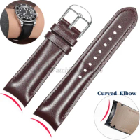 Curved End Leather Watch Band for Tissot Watch Belt 1853 COUTURIER T035627A T035407A T035439 Genuine Leather Strap 22mm 24mm