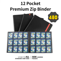 [Ready Stock]12 Pocket Premium Zipper Binder 480 Slots| Zip Album Zipfolio Pokemon Card Holder File 