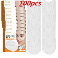 100PCS Collagen Soluble Film Eye Zone Mask Vitamin Patches Hyaluronic Acid Moisturizing Firming Face Dark Circles Skin Care