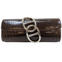 【二手名牌BRAND OFF】HERMES 愛馬仕【再降價】哈瓦那色 鱷魚皮 Egee Clutch 手拿包 口Q刻
