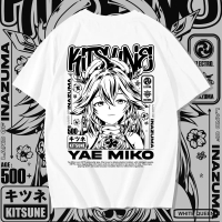 KAOS YAE MIKO GENSHIN IMPACT KITSUNE - KAOS DISTRO PRIA & WANITA KAOS ANIME & GAME GENSHIN YAE MIKO 