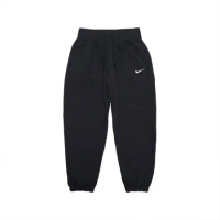 Nike 長褲 Phoenix Fleece High 女款 黑 高腰 寬鬆 刷毛 抽繩 寬褲 休閒 基本款  DQ5888-010
