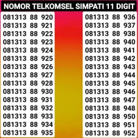 Nomor Cantik Telkomsel Simpati 11 digit