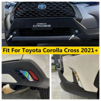 Front / Rear Bumper Fog Lights Lamps Frame / Eyelid Eyebrow Stripes Cover Trim Fit For Toyota Corolla Cross 2021 2022 2023