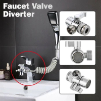 Shower Head Diverter Valve 3 Way Zinc Alloy Shower Arm Diverter Valve Water Tap Connector for Toilet Bidet Shower Accessories
