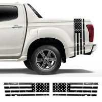 Car USA Flag Sticker For Ford Ranger F150 Toyota Hilux Dodge RAM Isuzu Dmax GWM Cannon Pickup Universal Splsh Flag Decor Decal