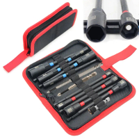 💯13PCS 150mm Hexagon Nut Driver Drill Bit Adapter Socket Wrench Extension Sleeve