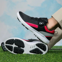 New Golf Shoes Men's and Women's Quick Lacing Casual Golf Sports Shoes Youth Fitness Golf Walking Shoes Size 36-46