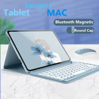 Detachable Trackpad Keyboard Case for Lenovo Tab P12 2023 12.7inch for Xiaoxin Pad Pro 12.7 Round Capkeys Bluetooth and Mouse