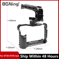 XT20 XT30 Camera Cage Rig Top Handle Grip 15mm Rod Clamp Mount Video Stabilizer Protective Frame for Fujifilm Fuji XT-20 XT30II
