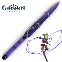 50cm Kuki Shinobu Blade Genshin Impact Weapon Game Peripheral Wooden Samurai Sword Weapon Model for Cosplay Toys Birthday Gifts