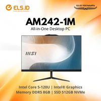 PC All-in-One MSI Modern AM242 1M Intel Core 5-120U 8GB SSD 512GB 23.8" W11+OHS