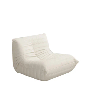 【H&amp;D 東稻家居】L型懶骨頭和室休閒沙發椅-白色(TCM-09126)