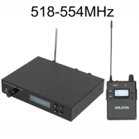 ANLEON S3 518-554MHz Wireless Earphone Monitor Ear Return System 90dB In-Ear Monitor System for Band Singers 110-240V