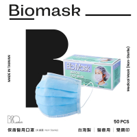 BioMask保盾 成人醫用口罩(未滅菌)-藍(50片/盒) BC9935E