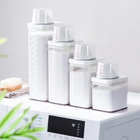 Plastic Laundry Washing Up Powder Container Soap Detergents Storage Box With Lid Laundry Powder Detergent Dispenser Container