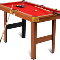 Pool Table Mini Pool Game Table with 2 Cue Sticks 16 Balls Triangle Chalk Portable Compact Billiard 