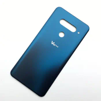 For LG V40 ThinQ V405QA7 V405UA V405TAB V405UA0 Glass Battery Cover Rear Housing Back Case With Logo