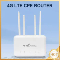 4G LTE WiFi Router Wireless Internet Smart Router with SIM Card Slot 300Mbps DNS VPN High Gain Antennas