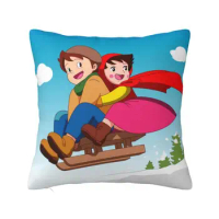 Heidi Girl Of The Alps Nordic Throw Pillow Cover Bedroom Decoration Cartoon Anime Cushion