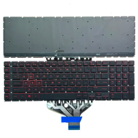 US Keyboard For HP OMEN 17CB 17-CB C144 17-cb1000 x 17-cb0000 17t-cb000 English New Red Backlit Laptop Keyboard