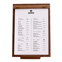 【ARRYN HOUSE】A5 實木菜單夾 餐廳板夾 復古展示板 ER0327(手寫墊板 菜單展示 立式展示牌)