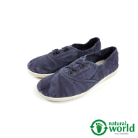 【Natural World】西班牙手工素色帆布休閒鞋 藏青色(612E-NA)