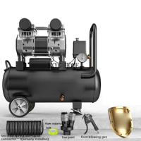 220V Small Air Compressor Car Tire Inflator Pump Portable Silent Oil-Free Air Compressor Portable Woodworking Air Pump