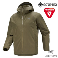 【ARCTERYX 始祖鳥】男 Solano Down Hoody 防水防風透氣保暖羽絨連帽外套.夾克_X000008500 龍紋綠