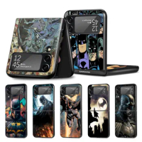 Batman Super Hero Case for Samsung Galaxy Z Flip4 Flip3 5G Hard PC Cover Z Flip 4 3 Luxury Black Coque Zflip3 Mobile Phone Bag