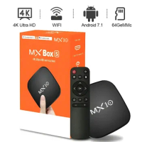 RK3228 MX10 Tv Receiver Android 7.1 OS Internet Tv Streaming Box Ram 128g Sword Tv Box 3D Video Formats Black 4K Gua 4k 8gb