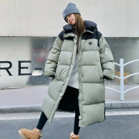 【巴黎精品】真 羽絨90%鴨絨 羽絨外套鴨絨夾克-廓形顯瘦長款羽絨服女外套2色a1ii32