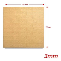 SKY - [PAKET 10 LEMBAR] Wallpaper Dingding 3D Foam Motif Batu Bata 70 x 77 CM Dekorasi Dinding Kamar