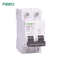 FEEO 2P 6A/10A/16A/20A/25A/32A/40A/50A/63A DC 550V Circuit breaker MCB Solar Energy Photovoltaic PV Switch