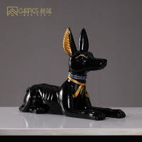 埃及狗阿努比斯擺件酒柜裝飾品創意招財狗博物官家居工藝品紅酒架