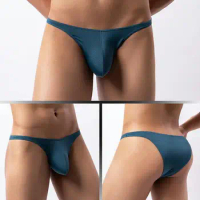 Men's Thongs Briefs Homme Bikini Slip Homme Sheer Mesh Underwear Bikini Bulge Pouch Thongs Comfortable Seamless Men Briefs
