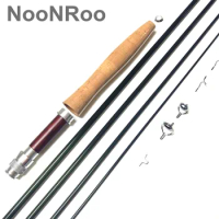 NooNRoo-DIY Fly Rod Combo Kit, Fast Action Fly Blank, A Grade Cork Grip, Fishing Rod Combo, IM8, 8ft, 6Inch, 4Wt, 4Pcs