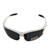 【Z-POLS】質感白搭載Polarized寶麗來頂級偏光抗UV400運動太陽眼鏡(頂級帥氣運動偏光眼鏡)