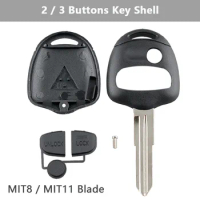 2 / 3 Buttons Car Remote Key Shell Case with MIT8 / MIT11 Blade Fit for Mitsubishi Lancer IV V VI VII VIII IX CT9A Key Case