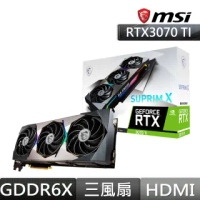 【MSI 微星】GeForce RTX 3070Ti SUPRIM X 8G 顯示卡(LHR / 限制算力版本)