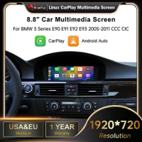 8.8'' Wireless Apple CarPlay Android Auto For BMW Series 3 E90 E91 E92 E93 CCC CIC System Multimedia Display Screen